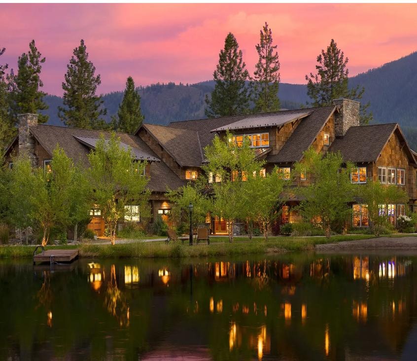 Luxury cabin interior at Aspen Falls Ranch Montana retreat